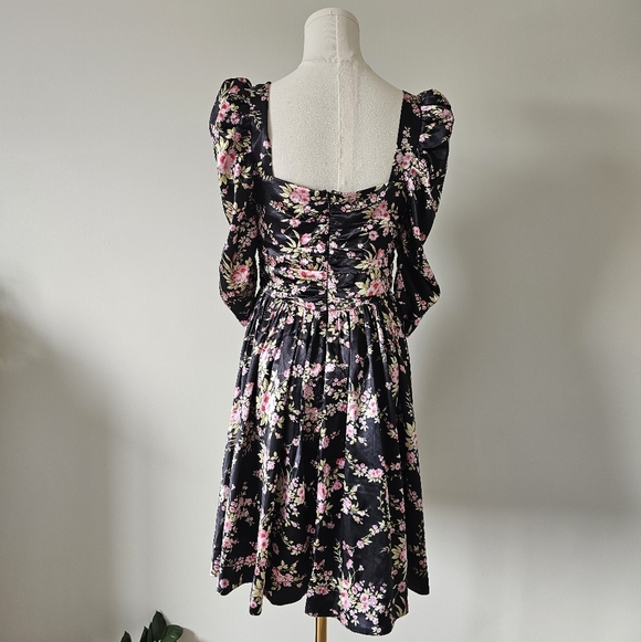 Nwt Revolve likely 4 floral satin babydoll brandie mini dress - Picture 5 of 10